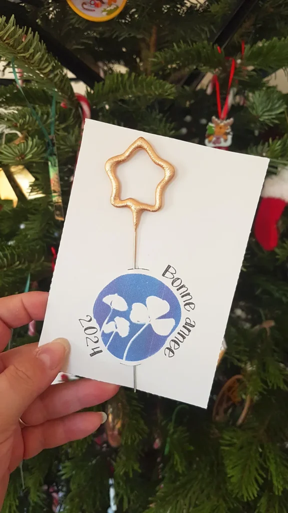 carte de voeux scintillante