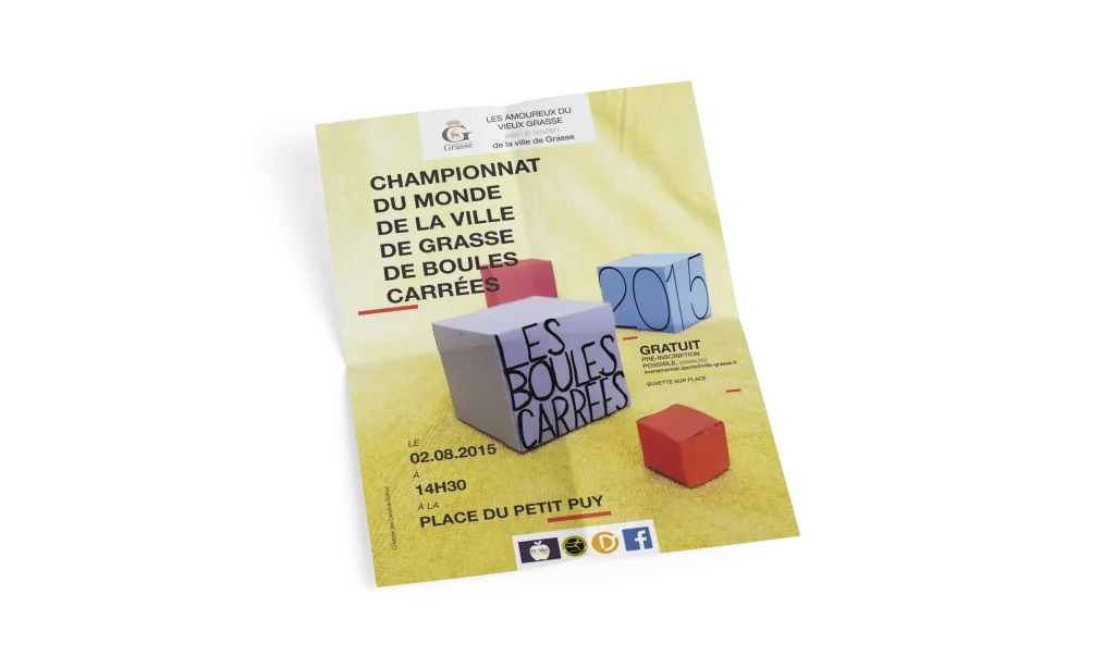 Affiche boules carrées